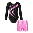 thumbnail image 1 of iEFiEL Kid Girls Dance Leotard with Shorts Gymnastics Ballet Suit Long Sleeve Fitness Workout Outfit Pink 14, 1 of 7
