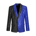 thumbnail image 1 of iEFiEL Kids Boys Shiny Sequins Suit Jacket Blazer One Button Gentleman Formal Tuxedo Coat Outerwear Black&Blue 8, 1 of 5