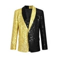 thumbnail image 1 of iEFiEL Kids Boys Shiny Sequins Suit Jacket Blazer One Button Gentleman Formal Tuxedo Coat Outerwear Gold&Black 6, 1 of 5
