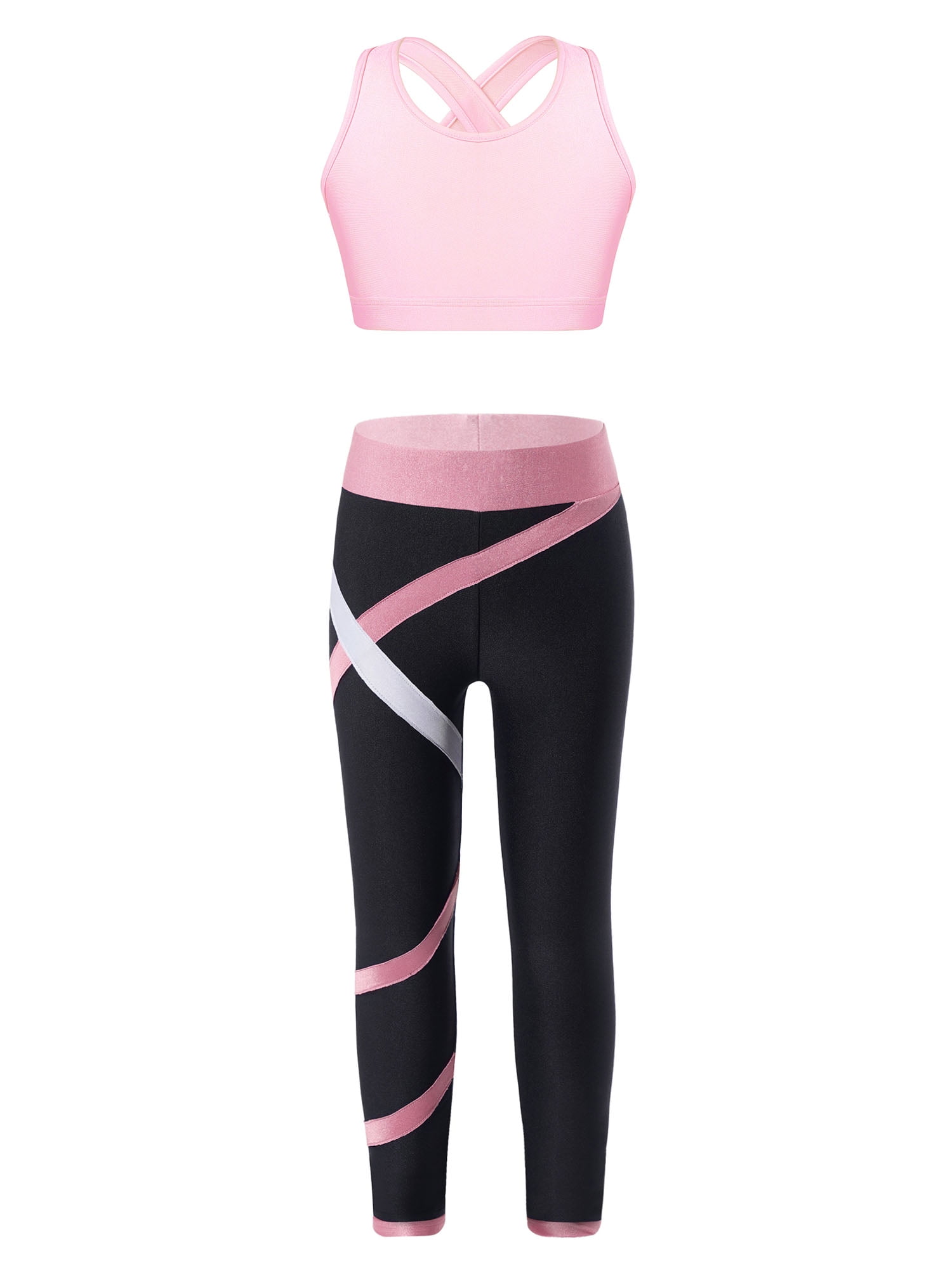 Champion Girl's 2 Piece Short Sleeve Tee \u0026 Legging Active Set (Light  Pink/Blue Mist, 10/12) - Walmart.com