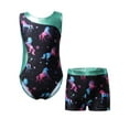 thumbnail image 1 of iEFiEL Kids Girls Ballet Outfit Set Leopard Prints Leotard with Shorts Dance Costume Dark Night 4, 1 of 7