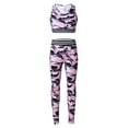 thumbnail image 1 of iEFiEL Kids Girls Camouflage Activewear Crop Top with Leggings Yoga Workout Sportswear Pink 12, 1 of 7