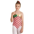 thumbnail image 1 of iEFiEL Kids Girls Christmas Santa Candy Costume Xmas Party Stripes Dance Leotard Red-B 8, 1 of 7