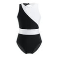 thumbnail image 1 of iEFiEL Kids Girls Contrast Color Ballet Dance Leotard Hollow Back Gymnastic Yoga Jumpsuit Black&White 10, 1 of 7