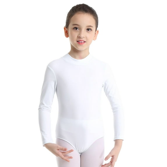 iEFiEL Kids Girls Cutout Back Ballet Gymnastic Leotard Long Sleeves Yoga Unitard