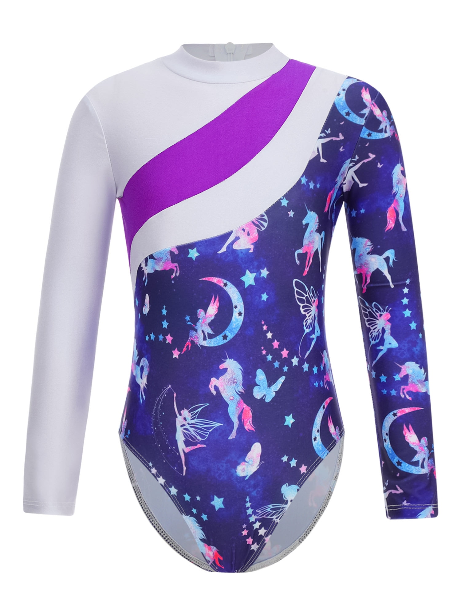 YONGHS Kids Girls Rhinestone Gymnastic Dance Leotard Tumbling Bodysuit With Shorts Scrunchies Set White 12