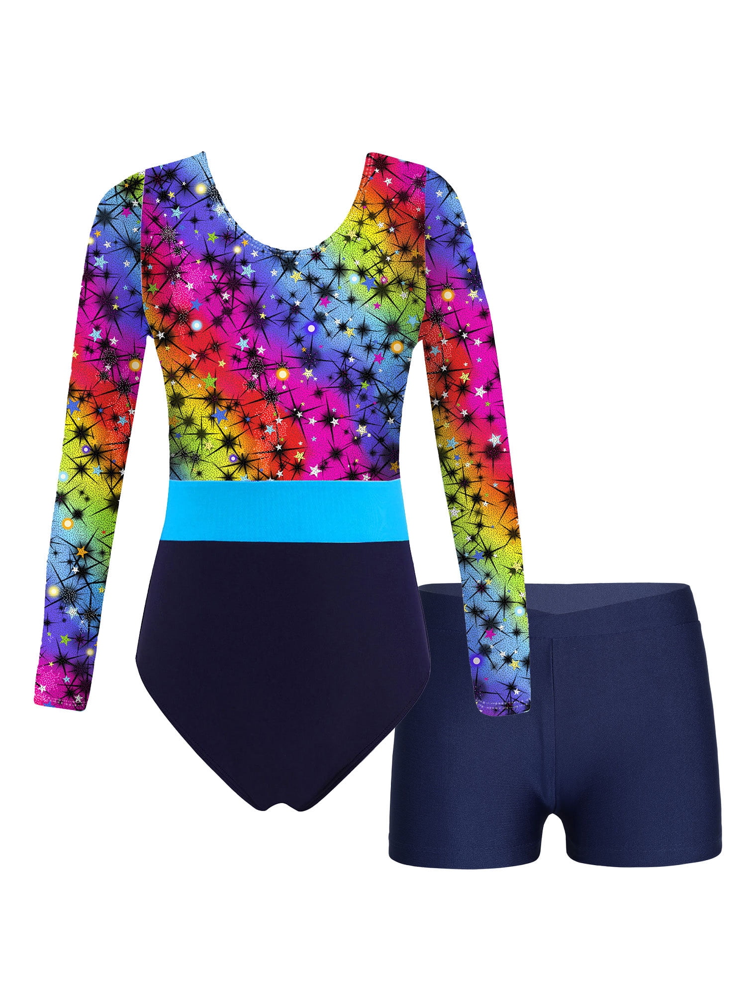 iEFiEL Vestito da Balletto Bambina Leotard a Maniche Lunghe Body da
