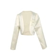 thumbnail image 1 of iEFiEL Kids Girls Long Sleeves Bolero Shrug 3D Flower Decation Shrug for Wedding Party, 1 of 6