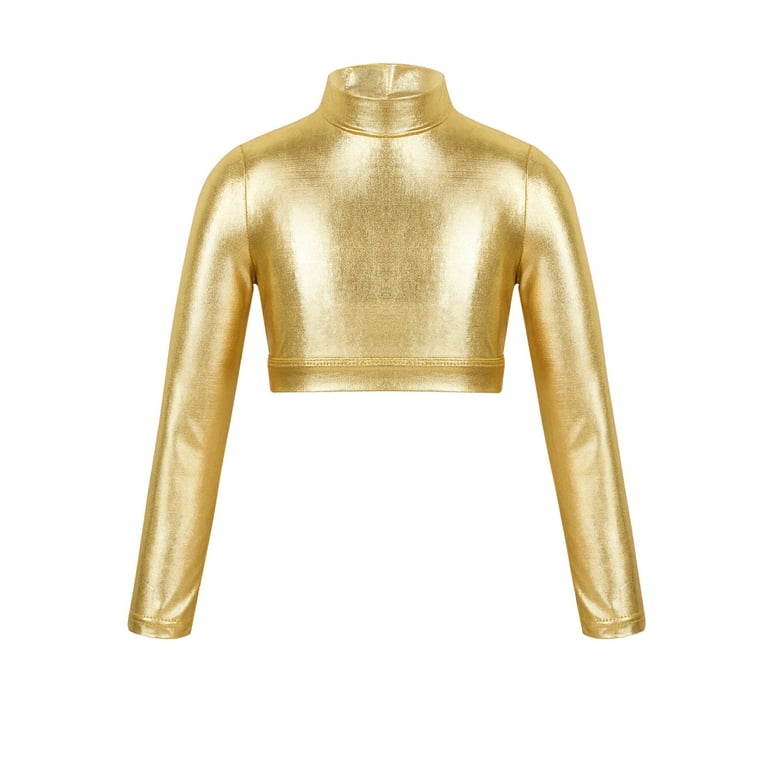 Gold dance crop top 2025