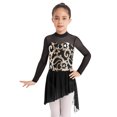 thumbnail image 1 of iEFiEL Kids Girls Sequins Modern Ice Figure Skating Dress Irregular Hem Lyrical Dance Ballerina Costume Black 16, 1 of 7