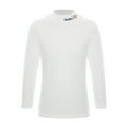 thumbnail image 1 of iEFiEL Kids Girls Warm Ribbed Thermal Underwear Tops Mock Neck Long Sleeve Undershirt White 9-10, 1 of 7