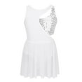 thumbnail image 1 of iEFiEL Kids Little Girls Tween Shiny Sequins Asymmetrical Ballet Dance Leotard Dress, 1 of 7