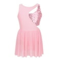 thumbnail image 1 of iEFiEL Kids Little Girls Tween Shiny Sequins Asymmetrical Ballet Dance Leotard Dress, 1 of 7