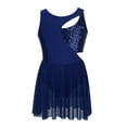 thumbnail image 1 of iEFiEL Kids Little Girls Tween Shiny Sequins Asymmetrical Ballet Dance Leotard Dress, 1 of 7
