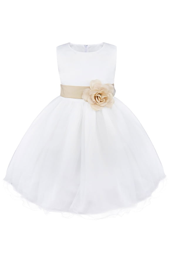 Kids Toddler Girls Navy Blue Flower Girls Dress Formal Wedding Pageant Party Dress