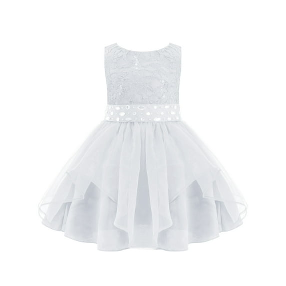 iEFiEL Kids Toddler Girls Navy Blue Flower Girls Dress Formal Wedding Pageant Party Dress