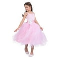 thumbnail image 1 of iEFiEL Little Big Girls Cross Back Flower Girl Dress Wedding Tulle Birthday Party Dress, 1 of 7