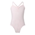 thumbnail image 1 of iEFiEL Little Girls Ballet Dance Leotard Cotton Basic Criss Cross Gymnastic Camisole Leotard Pink 3-4, 1 of 5