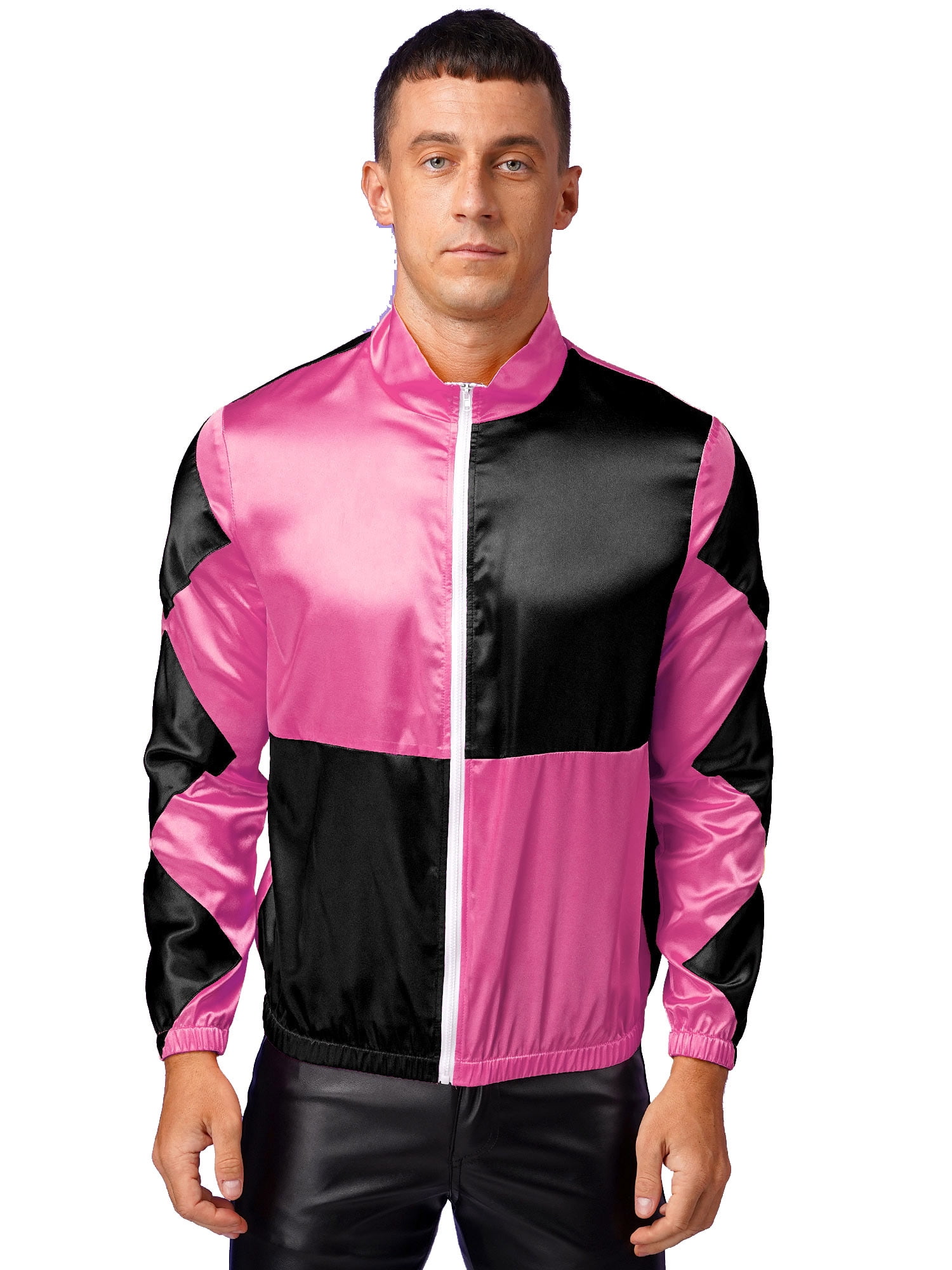 iEFiEL Mens Long Sleeve Horseman Jacket Halloween Circus Horse Trainers Costume Front Zipper
