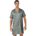 thumbnail image 1 of iEFiEL Mens Satin Nightgown V Neck Short Sleeve Sleepwear Homewear, 1 of 7