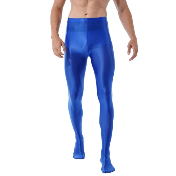 iEFiEL Mens Shiny Stretchy Long Pants Leggings for Gym Yoga Workout Dance Training