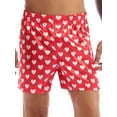 thumbnail image 1 of iEFiEL Mens Silk Satin Boxer Shorts Summer Loose Lounge Sports Shorts Pants Red M, 1 of 6