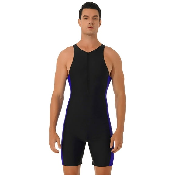 iEFiEL Mens Sleeveless Gymnastics Sports Jumpsuit Moisture-wicking Workout Bodysuit