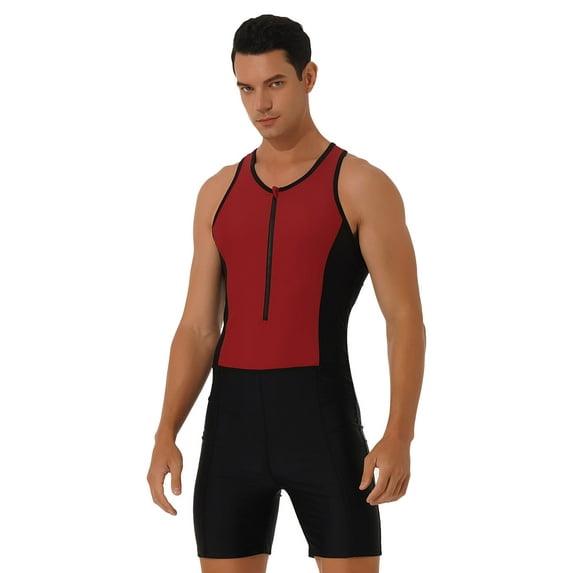 iEFiEL Mens Sleeveless Sports Jumpsuit Moisture-wicking Bodysuit Activewear