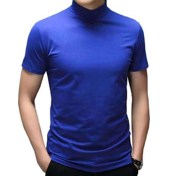 iEFiEL Mens Slim Fit Solid Color T-shirt Tops Casual Short Sleeve Undershirt