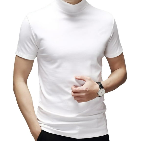 iEFiEL Mens Slim Fit Solid Color T-shirt Tops Casual Short Sleeve Undershirt