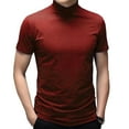 thumbnail image 1 of iEFiEL Mens Slim Fit Solid Color T-shirt Tops Casual Short Sleeve Undershirt, 1 of 6