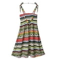 thumbnail image 1 of iEFiEL Rainbow Color Summer Girls Bohemian Dresses Floral Stretchy Beach Suspender Dress Green 150, 1 of 7