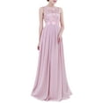 thumbnail image 1 of iEFiEL Women Embroidered Chiffon Bridesmaid Dress Full Length Evening Dress Formal Prom Ball Gowns Dusty Rose 6, 1 of 7