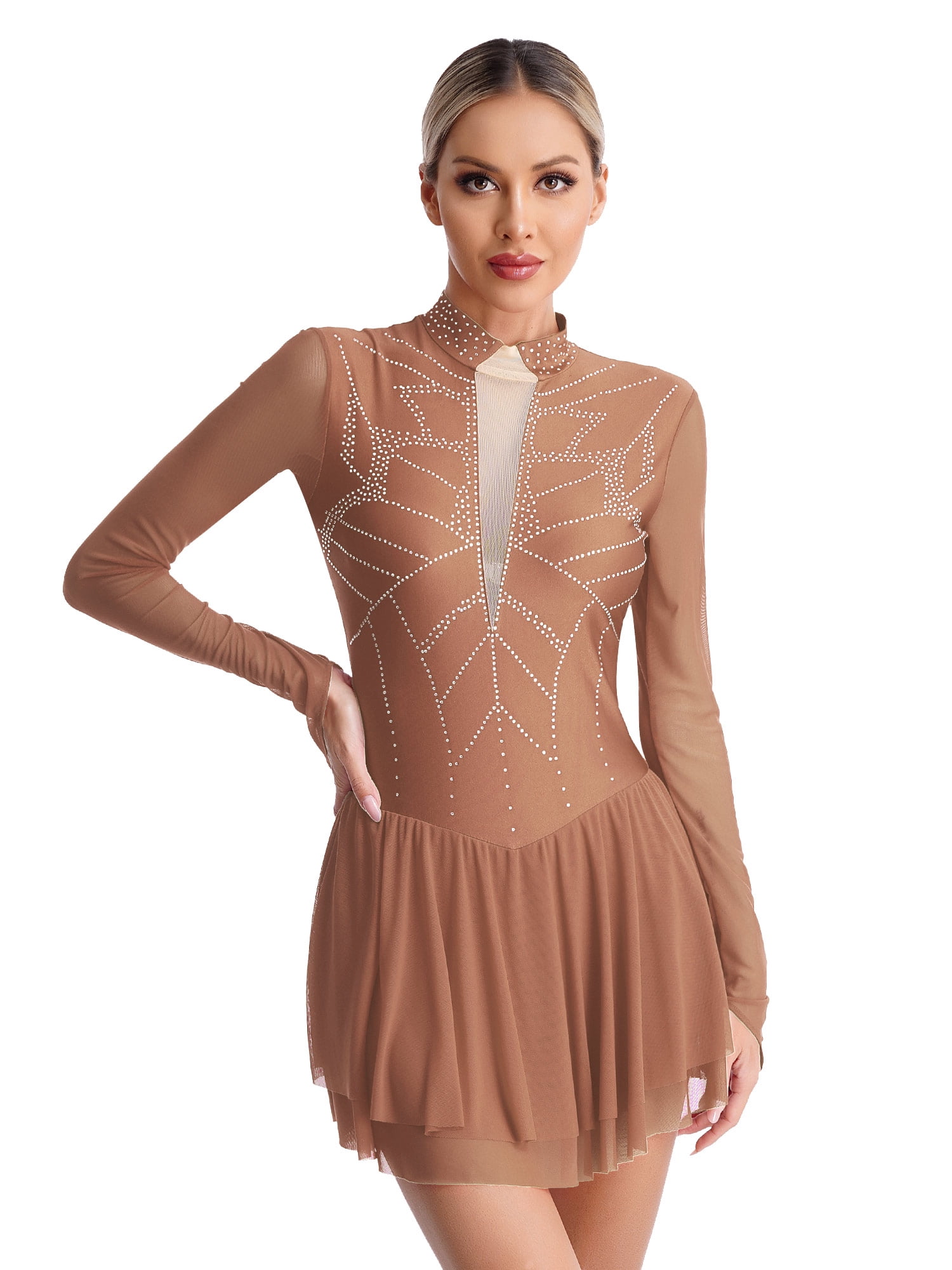 Hularka Womens Figure Ice Skating Competition Dress Martinique