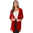 thumbnail image 1 of iEFiEL Womens Casual Plus Size Chiffon Shrug Cardigan Draped Ruffles Long Bolero, 1 of 7