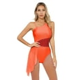 thumbnail image 1 of iEFiEL Womens Figure Skating Ballet Gymnastics Leotard Sleeveless Rhinestones Modern Lyrical Dance Bodysuit Orange L, 1 of 7