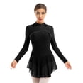 thumbnail image 1 of iEFiEL Womens Long Sleeves Ballet Dance Leotard Dress Figure Ice Skating Roller Skating Dress, 1 of 7