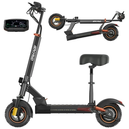 iENYRID Commuter Scooter Adult Electric Scooter with Seat & Cruise Control, 28mph and 32miles, 800W Commuting E-scooter, Kids Electric Skateboard Gift for Boys Girls 12+