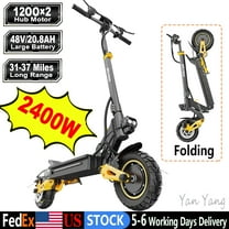 iENYRID ES1 Electric Scooter Adults, 2400W Dual Motors Scooter Electric,for Adults,10" Off-Road Pneumatic Tires eScooter, 48V 20.8Ah Battery 38 mph Max, 50-70 KM Range,Folding E Scooter para Adultos