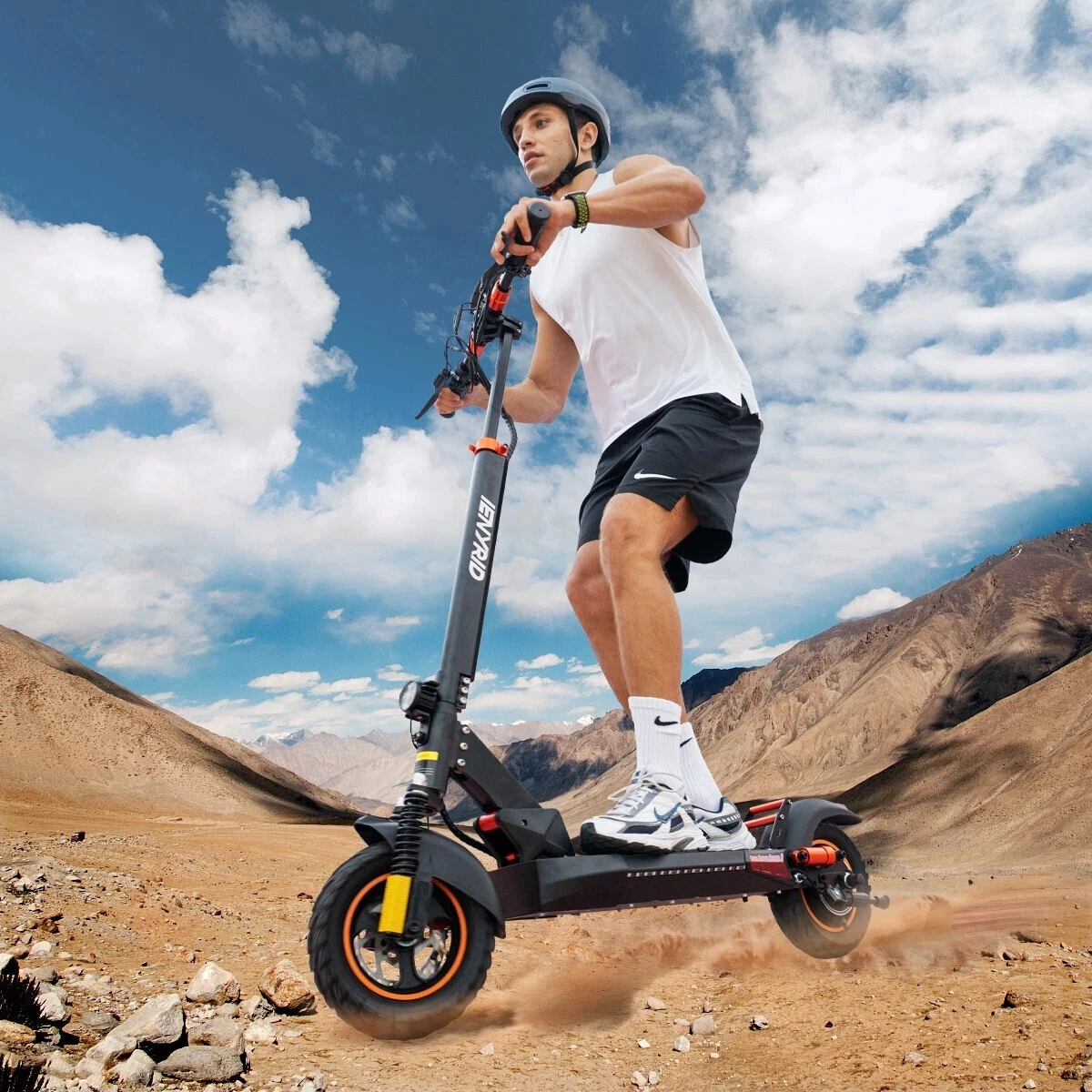 iENYRID Electric Scooter for Adults with Seat,  28mph & 30 Miles Long Range, 800W Adults Foldable Commute E-scooter, 48V 12.5Ah Electric Skateboard for Kids Teens 12+