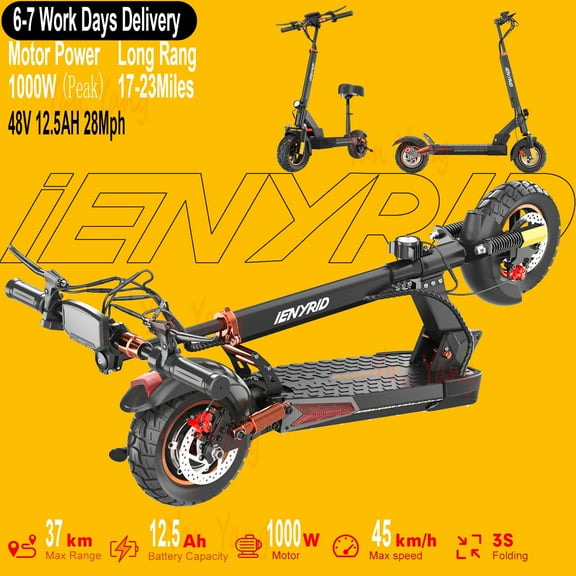 iENYRID S+ 1000W 28MPH Electric Scooter Adult 23Miles Foldable e scooter UL 2272