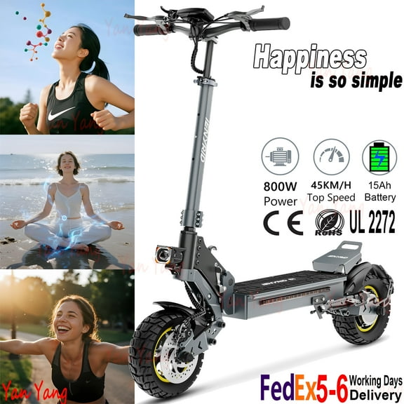 iENYRID S1 28 MPH Electric Scooter,1000W Motor Peak,Long Range 25 Miles,10 inch Off-Road Tires eScooter,Foldable E-Scooter