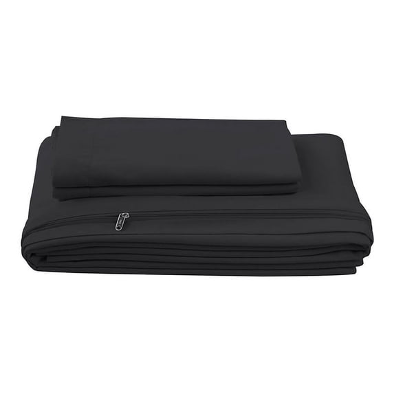 iEnjoy Home 3-PC King Ultra Soft Microfiber Duvet Cover Set in Black