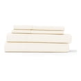 thumbnail image 1 of iEnjoy Home 4-PC Chevron Embossed Microfiber King Bed Sheet Set in Ivory, 1 of 3