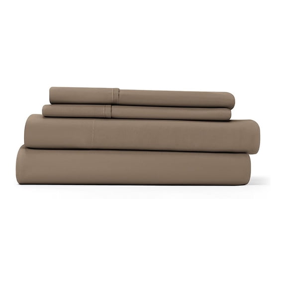 iEnjoy Home 4-PC Premium Ultra Soft Twin Bed Sheet Set in Taupe Tan