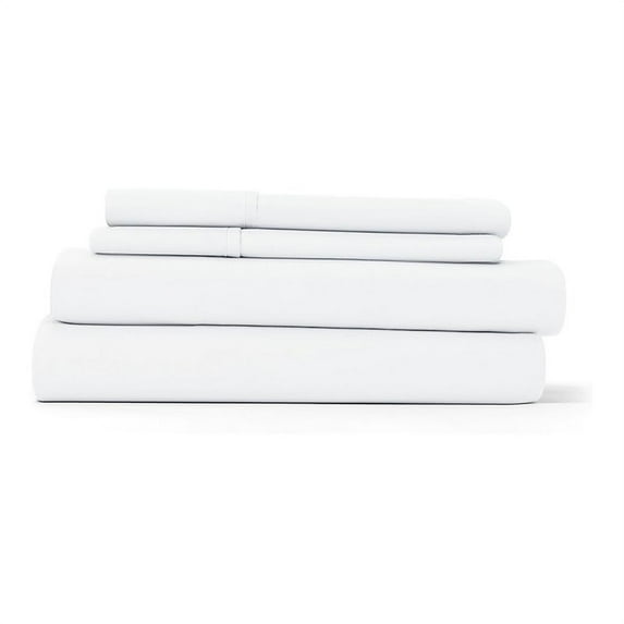 iEnjoy Home 4-PC Premium Ultra Soft Twin Bed Sheet Set in White