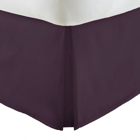 iEnjoy Home 8-PC Premium Pleated Dust Ruffle Queen Bed Skirt in Purple