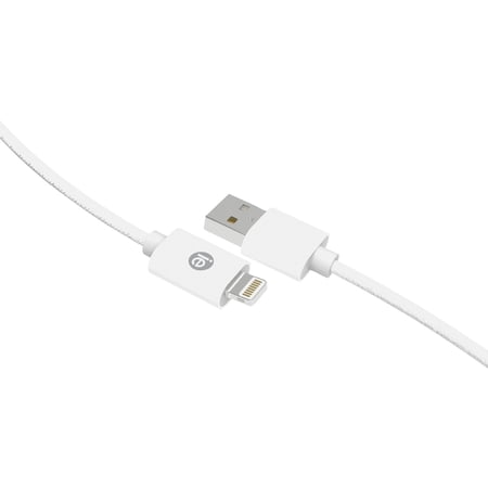iEssentials Charge & Sync Braided Lightning to USB Cable (72 In.; White), IEN-BC6L-WT
