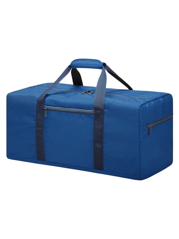 22" Foldable Lightweight Waterproof Travel Duffel Bag, Blue