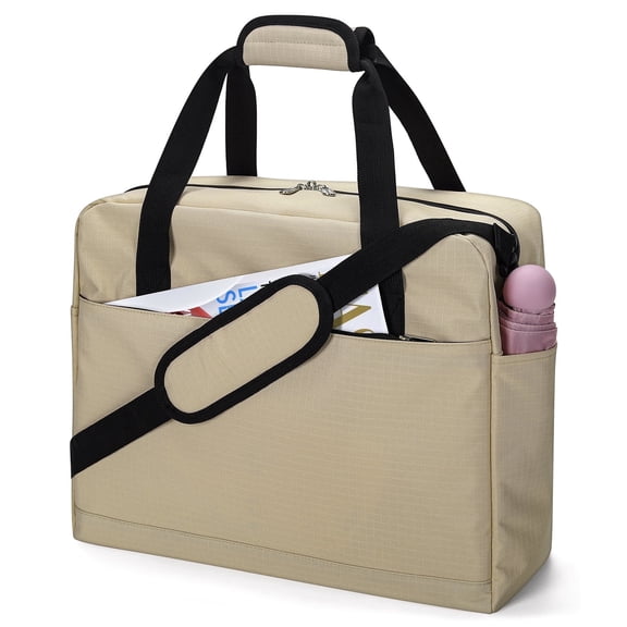 iFARADAY 16 inch Personal Item Duffle Bag,Airline Approved Underseat Travel Bag with Shoulder Strap,Camel